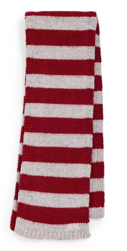 Damson Madder Stripe Skinny Scarf Mult
