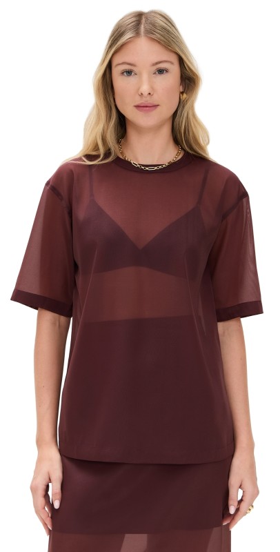 LE BOP Caroline Organza Tee Black