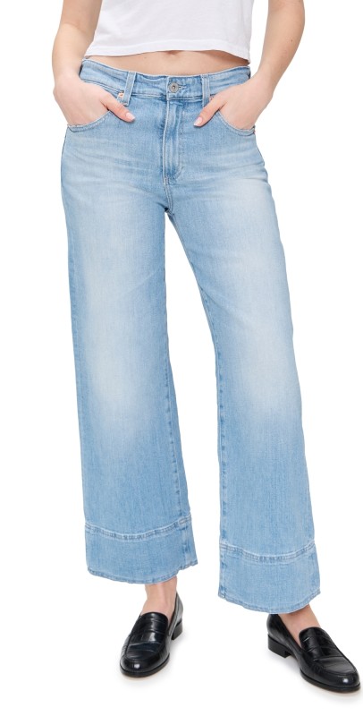 AG Saige Wide Leg Crop Jeans Dana Point