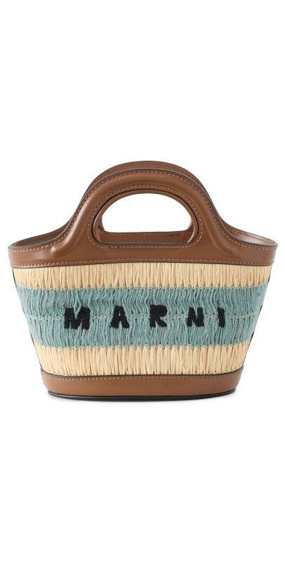 Marni Tropicalia Micro Tote Gold Sand/Pale Mint