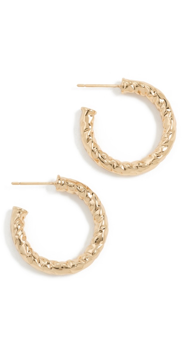 Jennifer Fisher Hailey Huggies Yellow Gold