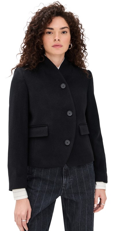 House of Dagmar Short Curved Jacket Black