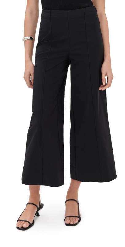 SIMKHAI Kallin Cropped Wide Leg Pants Black