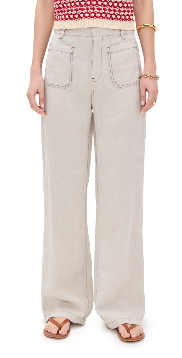 Madewell Patch Pocket Flare Pants Oat