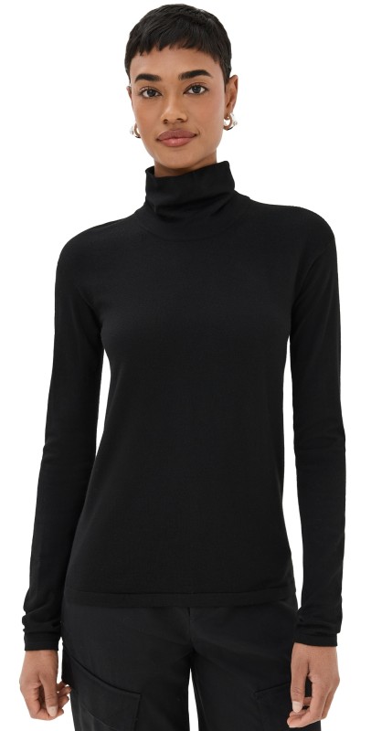 Another Tomorrow Turtleneck Sweater Black