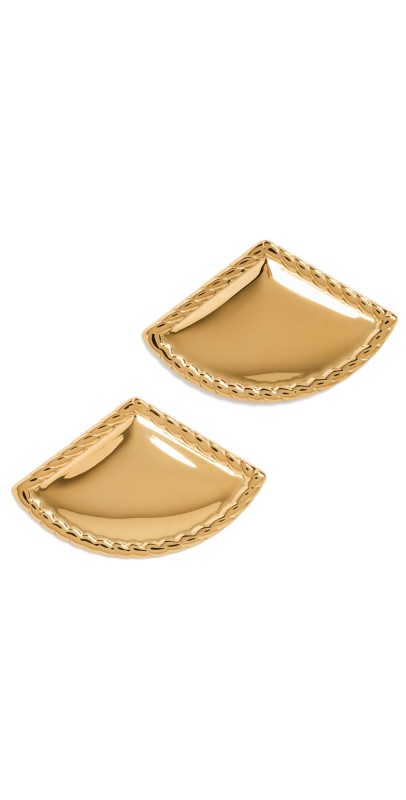 Galley Los Angeles Granny Triangle Earrings Gold