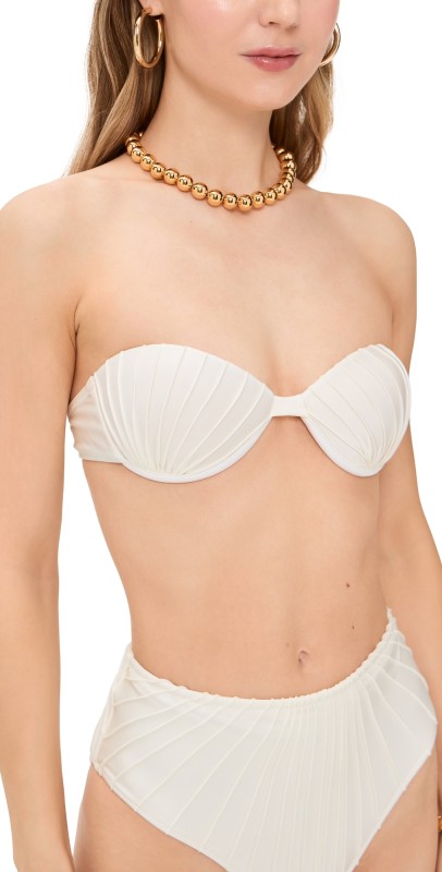 Shani Shemer Yolanda Bikini Top Cream