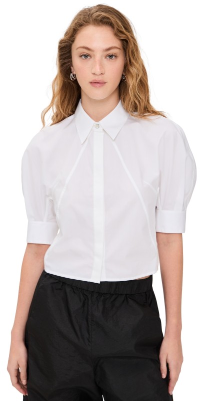 Helmut Lang Articulated Short Sleeve Shirt White