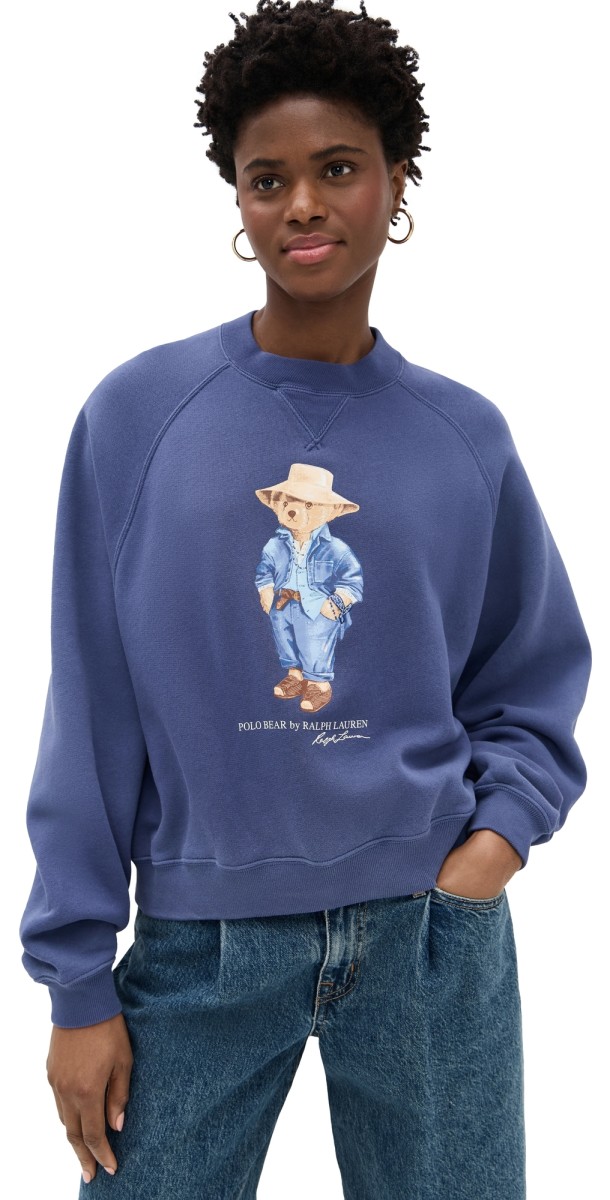 Polo Ralph Lauren Arctic Fleece Traveler Bear Long Sleeve Dark Cobalt