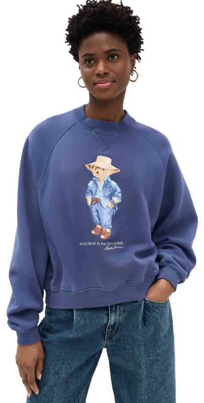 Polo Ralph Lauren Arctic Fleece Traveler Bear Long Sleeve Dark Cobalt