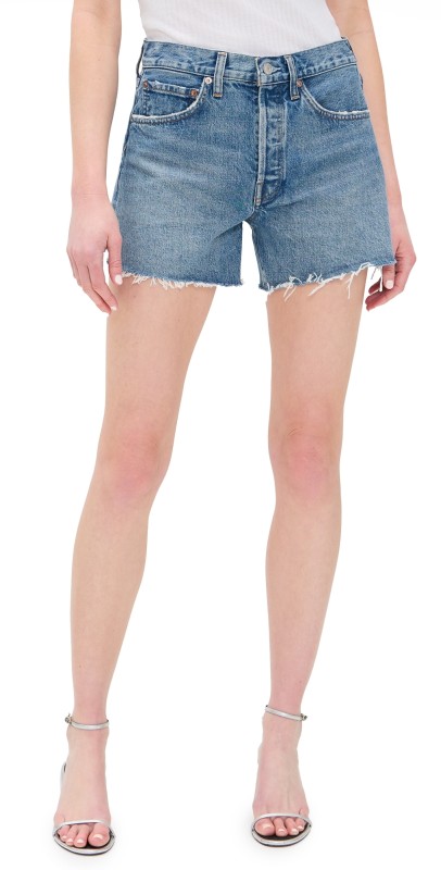 AGOLDE Parker Long: Loose Fit Vintage Shorts Fairway