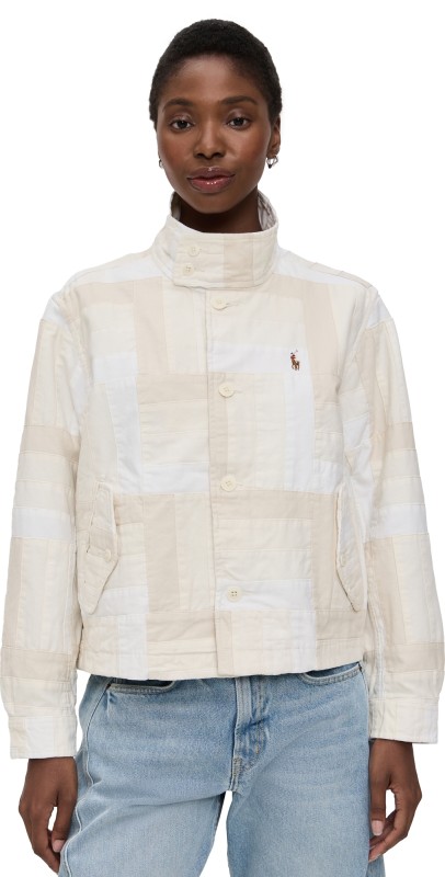 Polo Ralph Lauren Patchwork Windbreaker White Multi