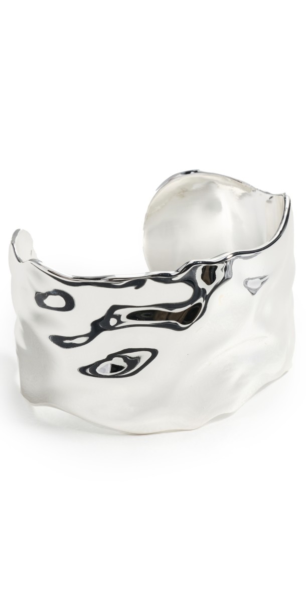 Ettika Thick Sculpted Cuff Silver