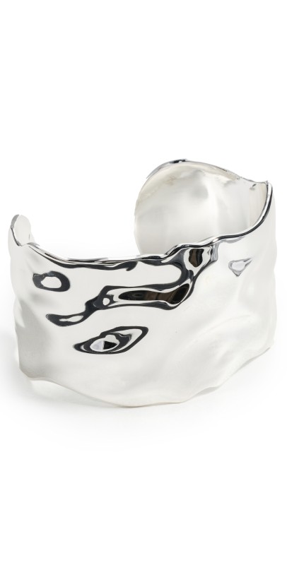 Ettika Thick Sculpted Cuff Silver
