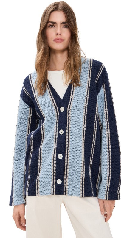 Faherty Dockside Caridgan Tide Line Stripe
