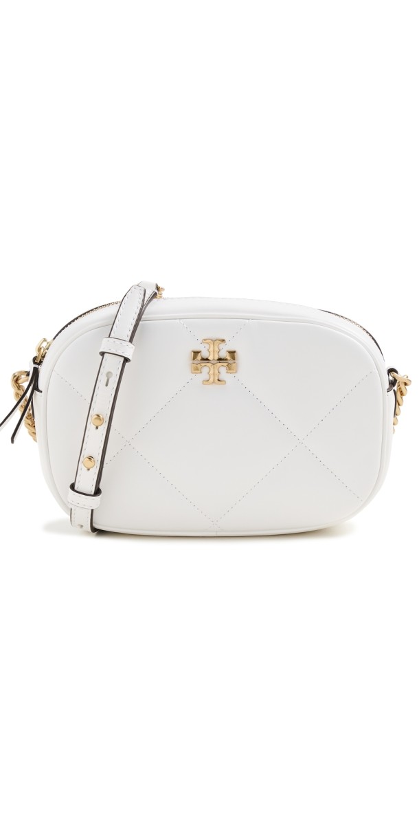 Tory Burch Kira Diamond Quilt Camera Bag Blanc