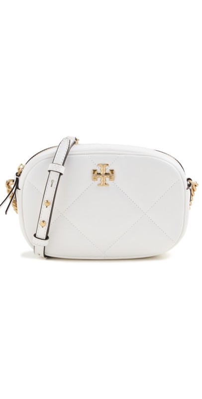 Tory Burch Kira Diamond Quilt Camera Bag Blanc
