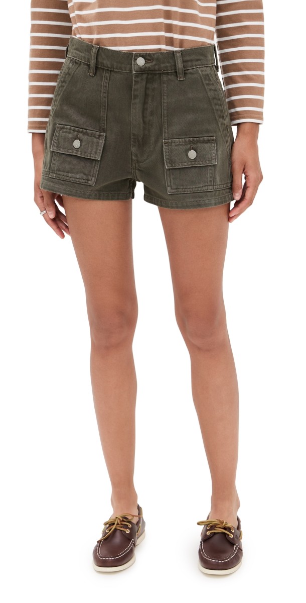 Denimist Kylie Utility Shorts Vintage Dark Olive