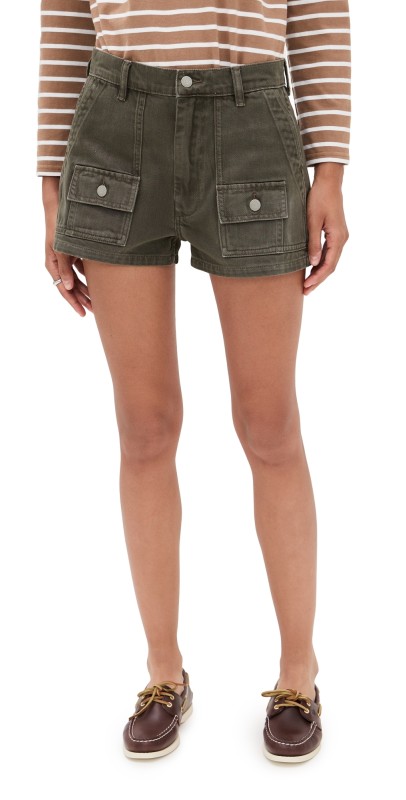 Denimist Kylie Utility Shorts Vintage Dark Olive