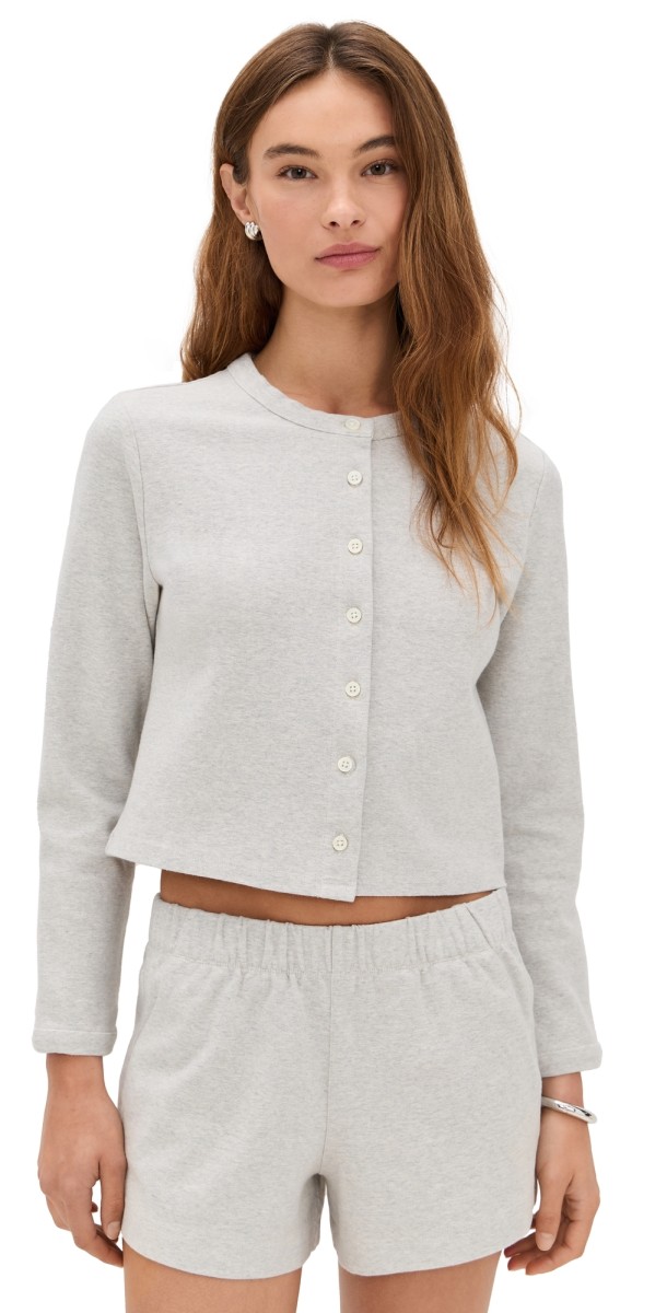 Alex Mill Coco Sport Cardigan Heather Grey