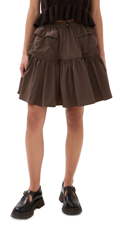 Cecilie Bahnsen Blair Skirt Brown