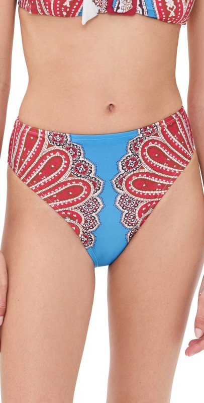 FARM Rio Jandaya Dance High Waist Bikini Bottoms Jandaya Dance Multicolor