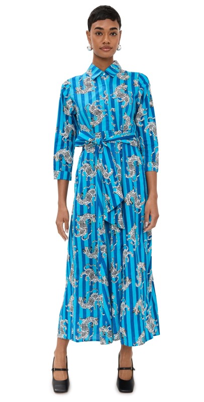 Guadalupe Design Luciana Dragon Dress Blue