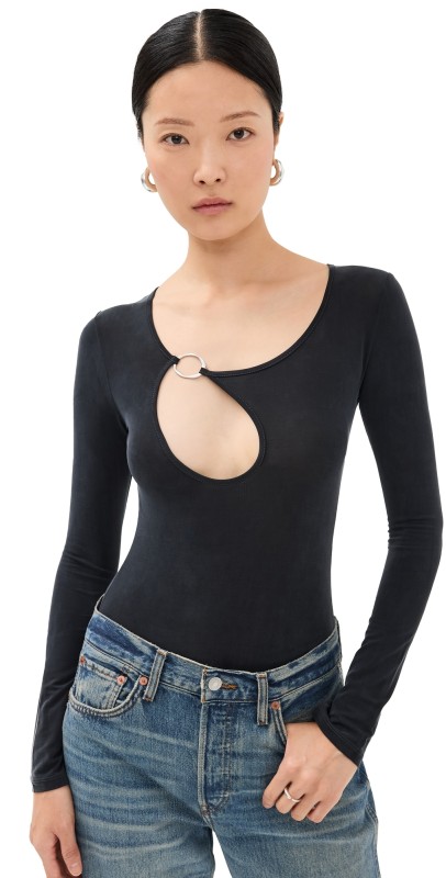 ALOHAS Dybe Thong Bodysuit Black