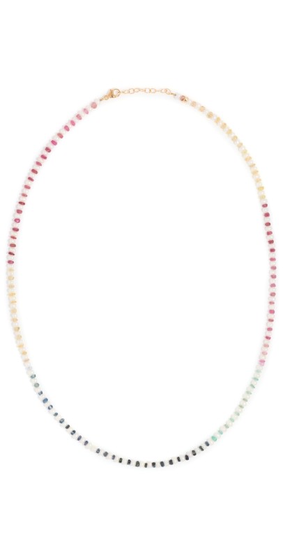 JIA JIA 14k Connection Mini Pearl and Rainbow Necklace Rainbow/Whit