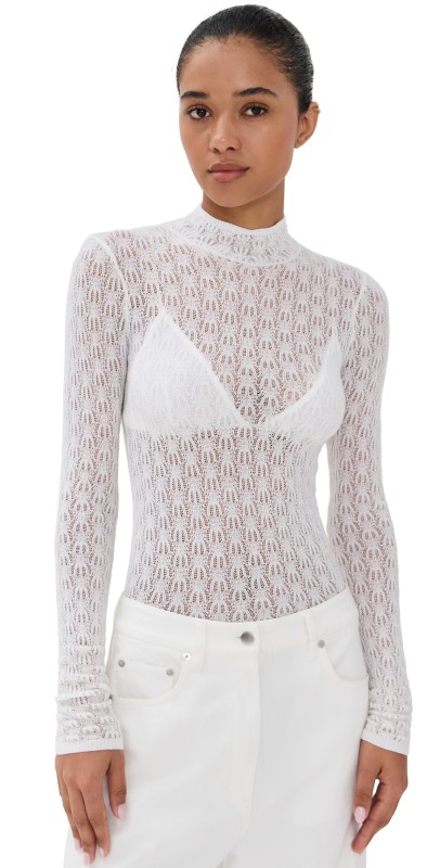 Sablyn Rhea Longsleeve Mock Neck Gardenia