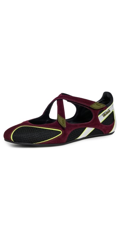 The Attico Nomad Ballerina Flats Violet/Black
