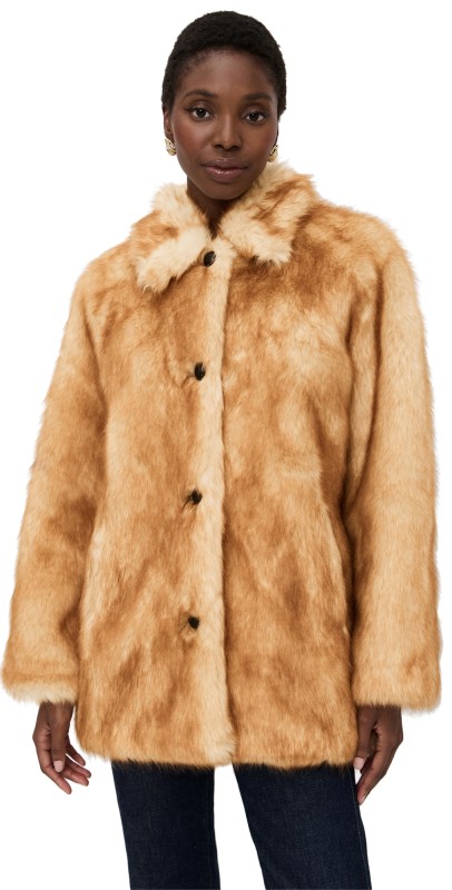 rag & bone Brenna Faux Fur Jacket Brown