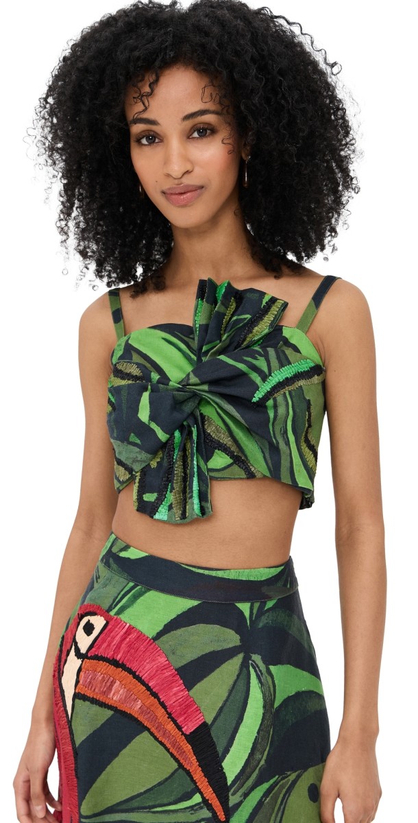 FARM Rio Coconut Tree Flow Top Toucan Tree Green