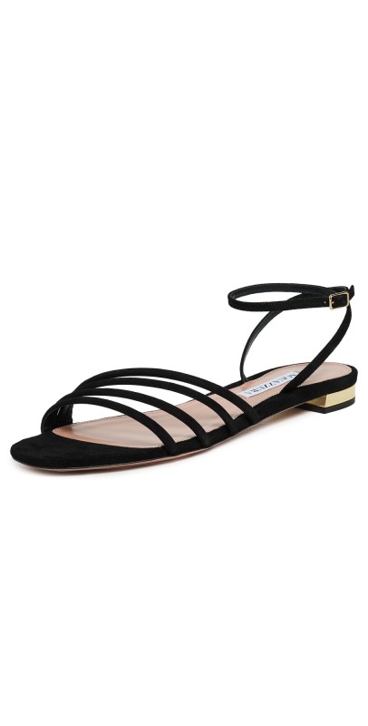 Aquazzura Latour Sandal Flats Black