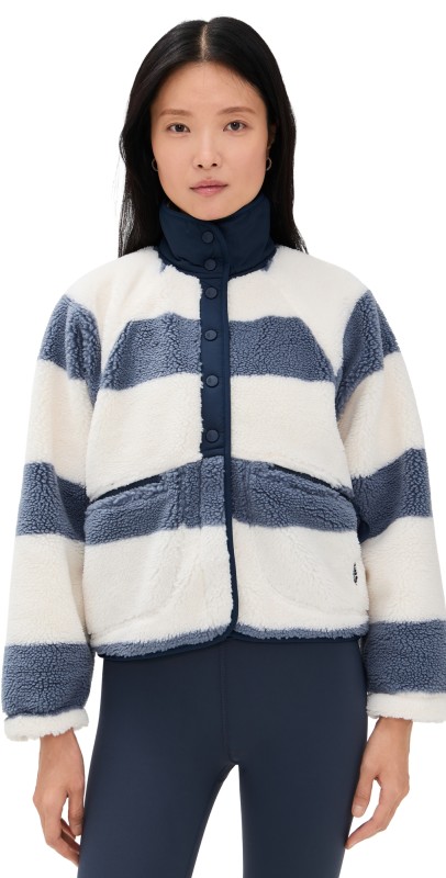 FP Movement Rocky Ridge Jacket Rugby Stripes Ivory