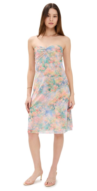 AFRM Lucile Dress Fog Field