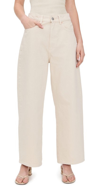 DL1961 Taylor Relaxed Barrel Ultra High Rise Ankle Jeans Flax (Vintage)