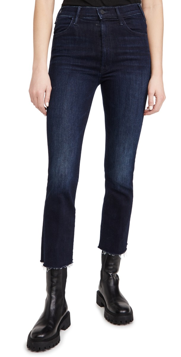 MOTHER The Hustler Ankle Fray Jeans Howling At The Disco Ball