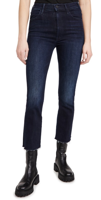 MOTHER The Hustler Ankle Fray Jeans Howling At The Disco Ball