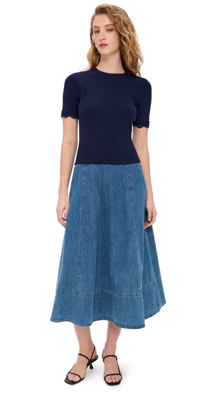 Shoshanna Faith Dress Indigo