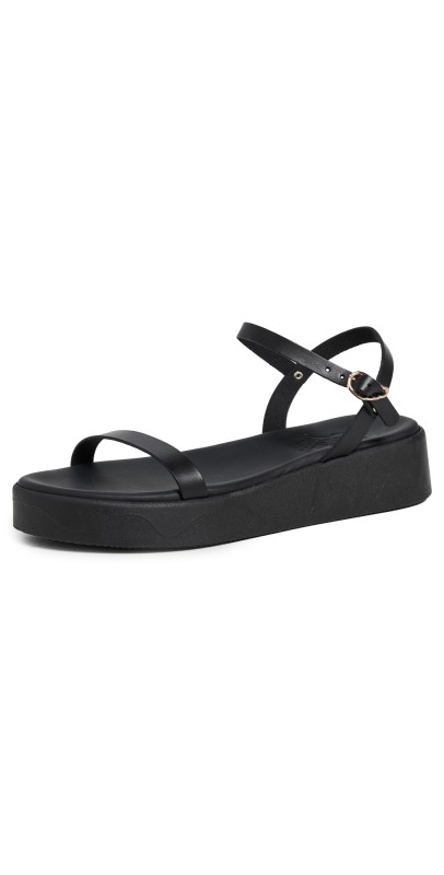 Ancient Greek Sandals Irida Platform Sandals Black