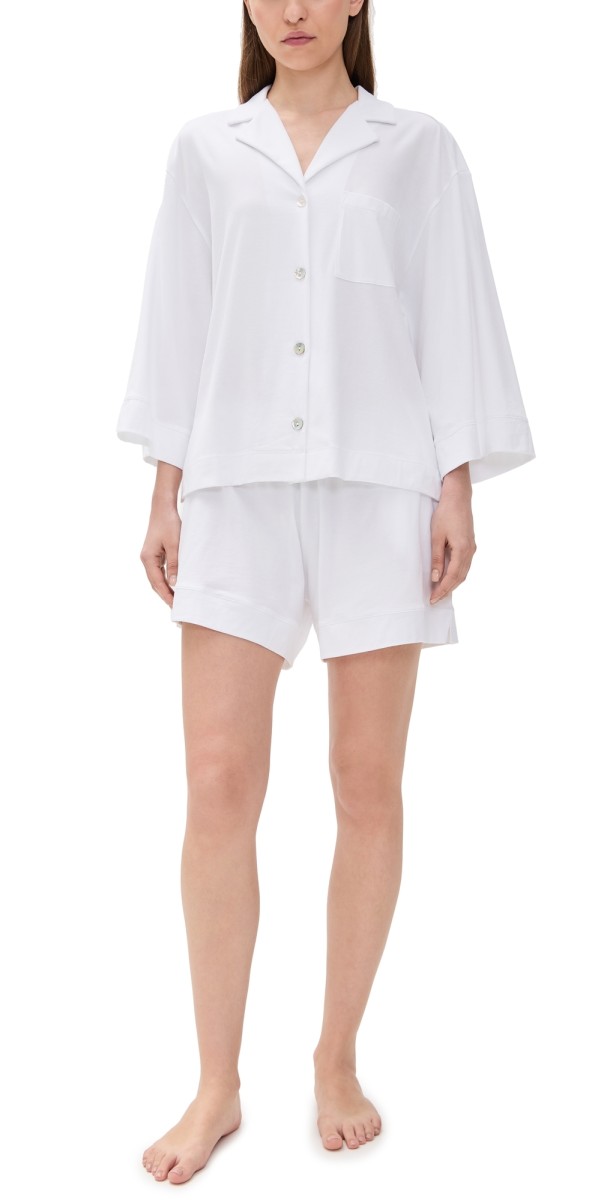 Petite Plume Pima Olivia Short Set White