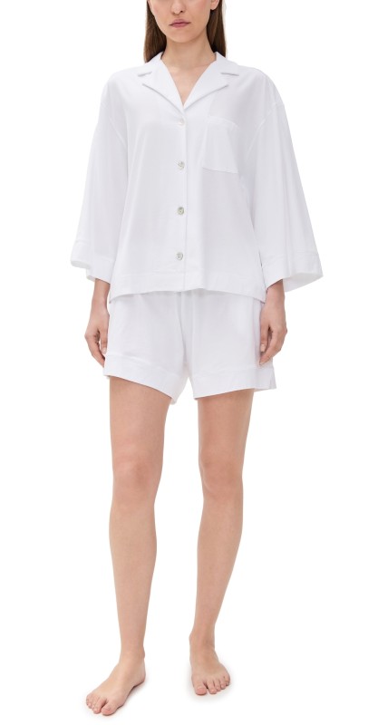 Petite Plume Pima Olivia Short Set White