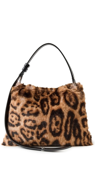 SIMONMILLER Cheetah Faux Fur Mini Puffin Bag Cheetah Scrambl