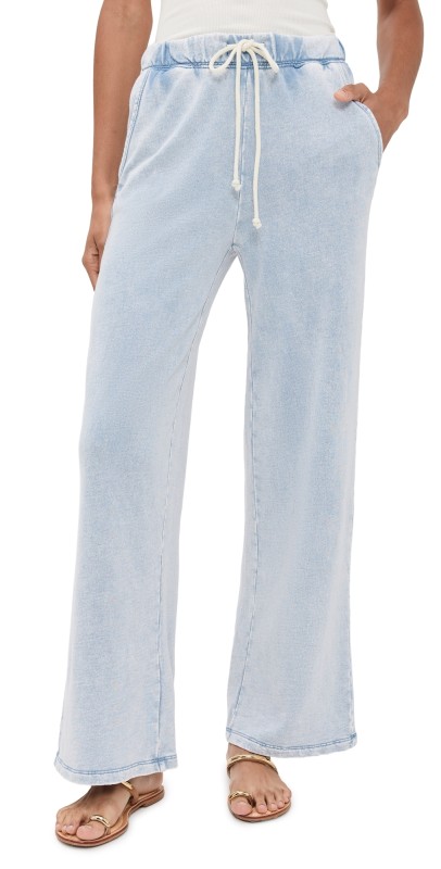 Z Supply Hunter Knit Denim Pants Washed Indigo