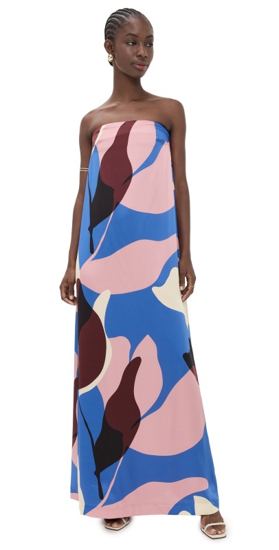 Rebecca Vallance Mika Silk Maxi Dress Print