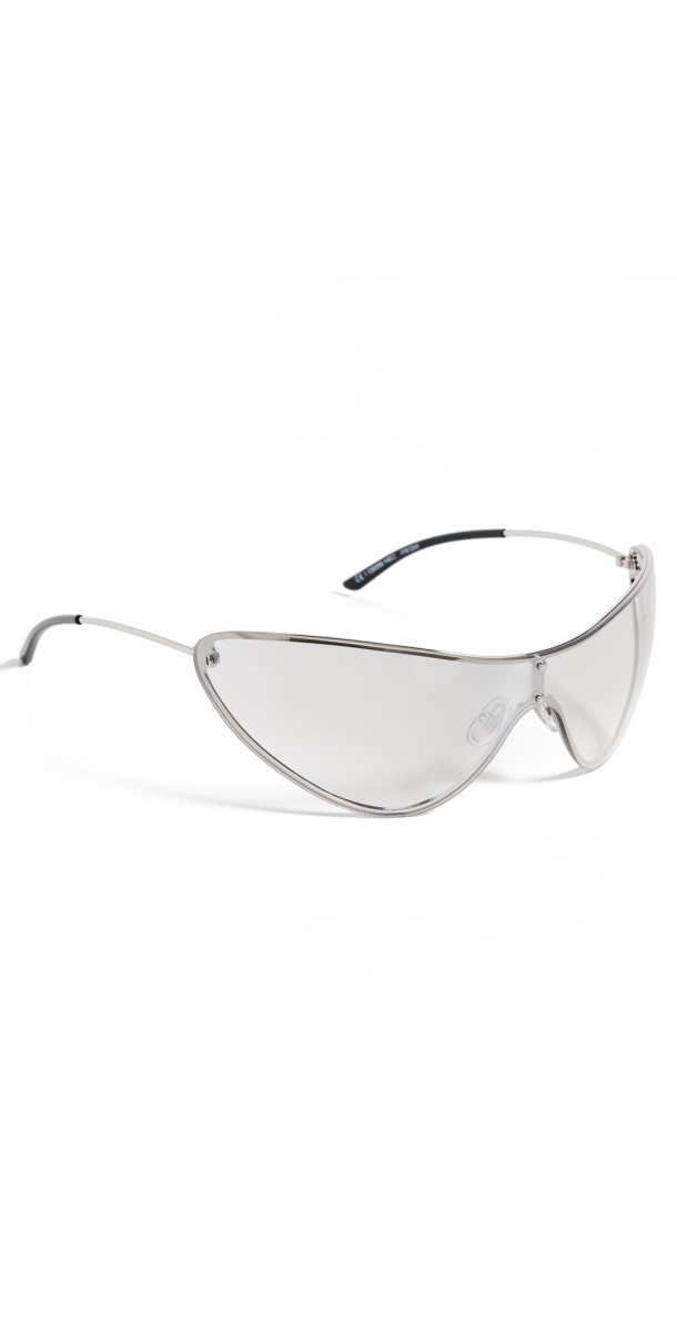 Acne Studios Shield Sunglasses Transparent/Silver