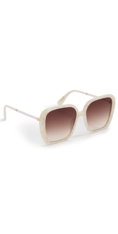 Lele Sadoughi Athens Oversized Sunglasses Mother of Pearl