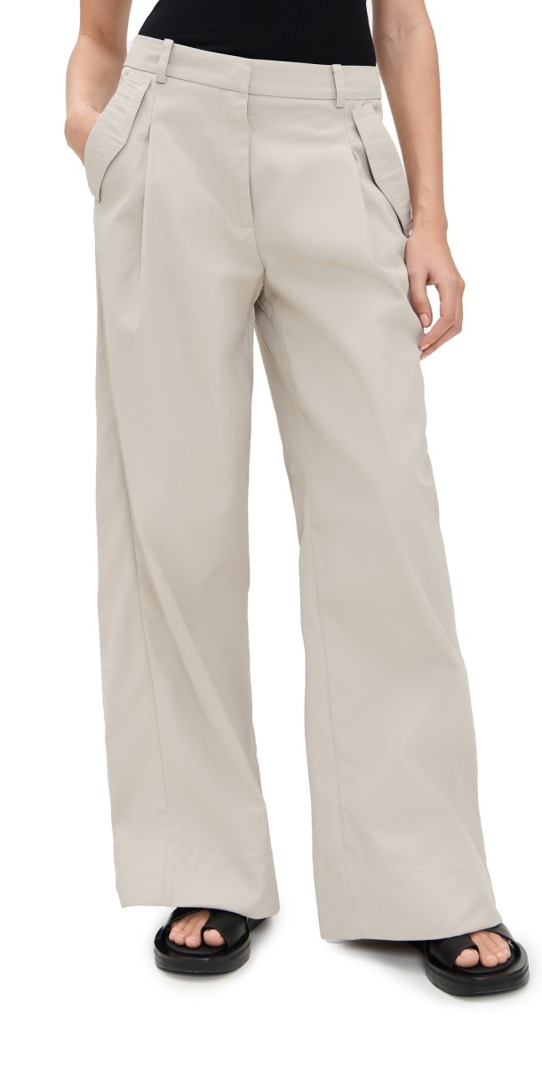 St. Agni Utility Pleat Pants Creme