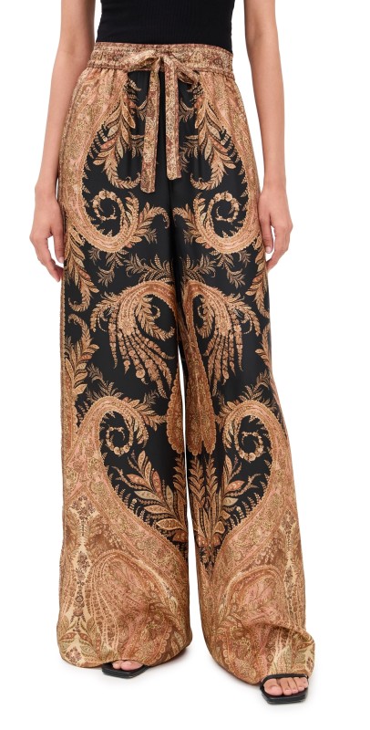 Zimmermann Hypnotic Track Pants Black Paisley